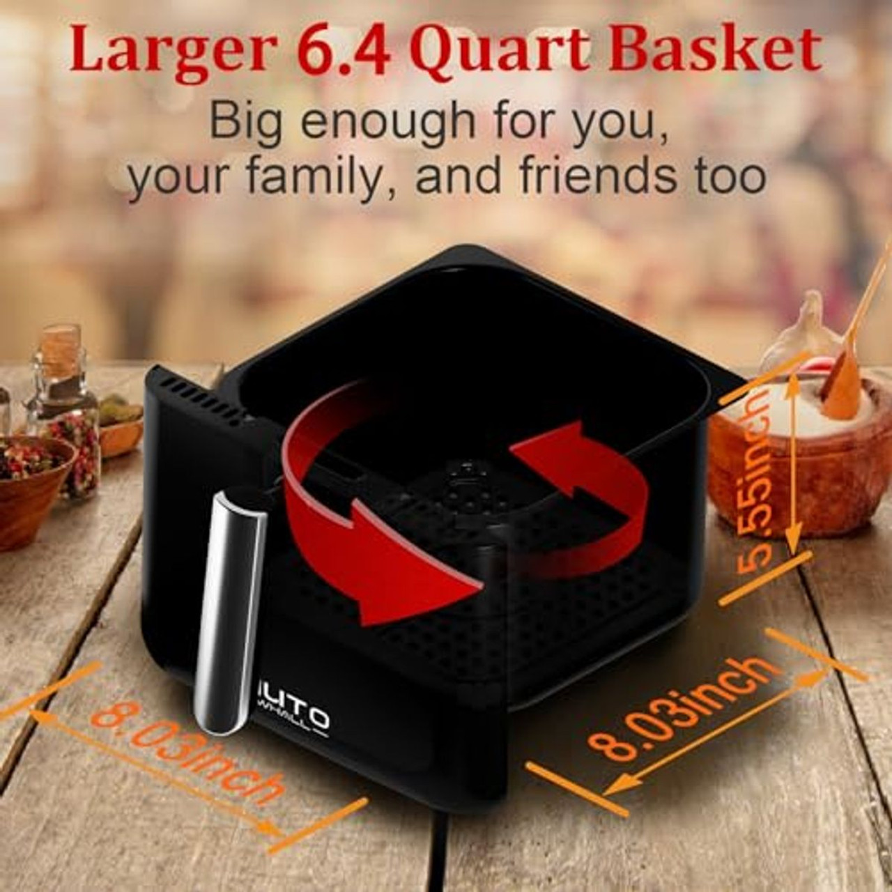 Whuto By Whall 6.4-Quart Air Fryer product image