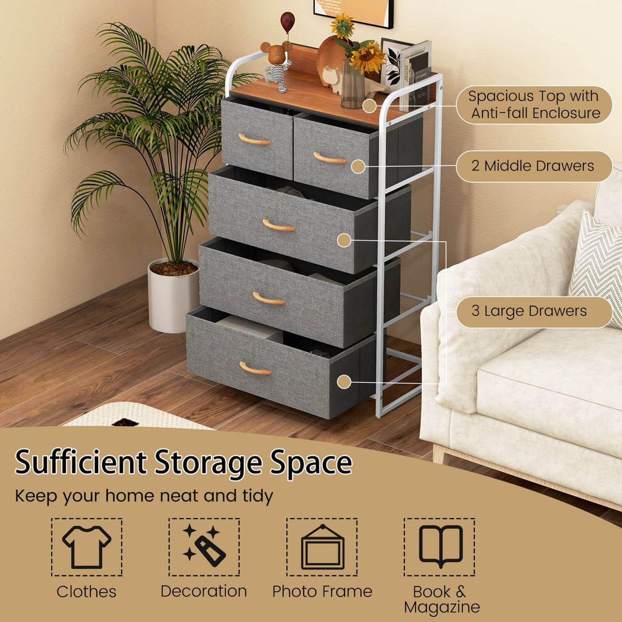 5-Drawer Storage Dresser  product image