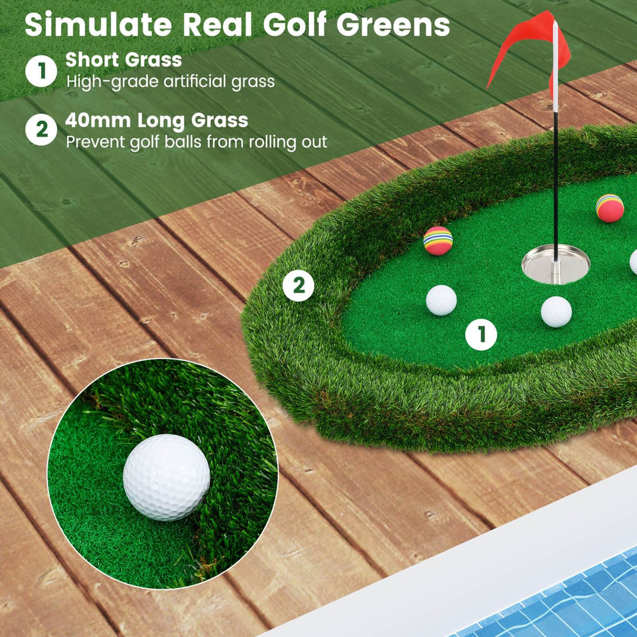 Oval Floating Golf Green Set  product image