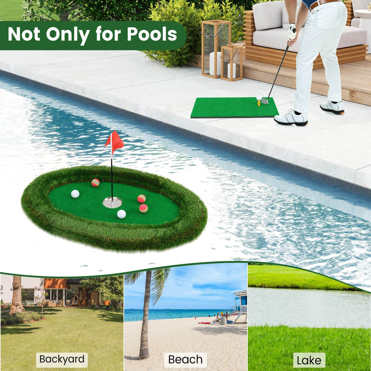 Oval Floating Golf Green Set  product image