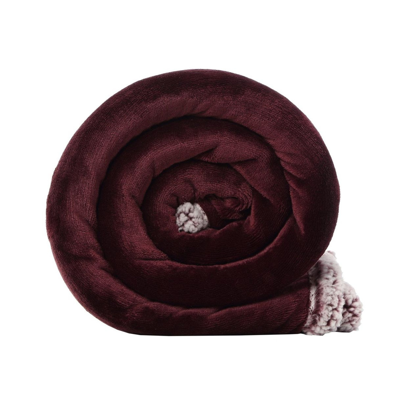 Zakary Flannel Reversible Heathered Sherpa Throw Blanket product image