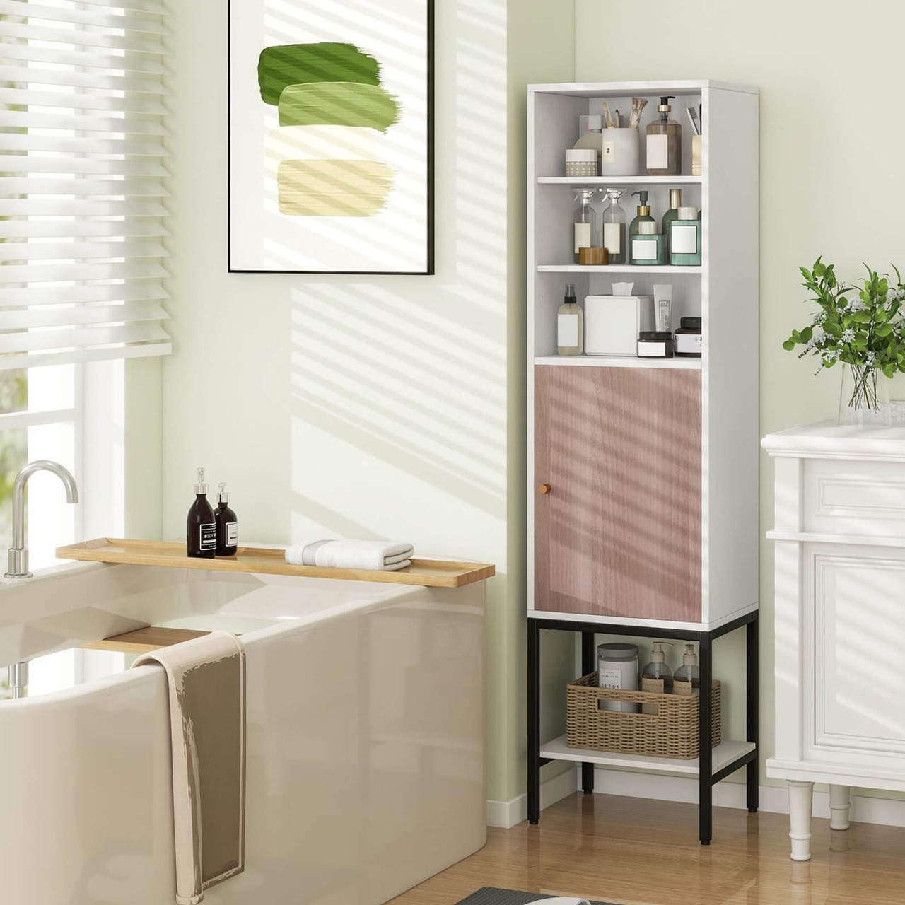 57" Tall Bathroom Cabinet product image