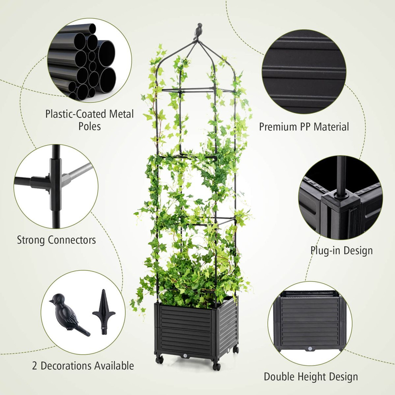 Indoor/Outdoor Raised Garden Bed with Trellis (1 or 2-Pack) product image Indoor/Outdoor Raised Garden Bed with Trellis (1 or 2-Pack) product image