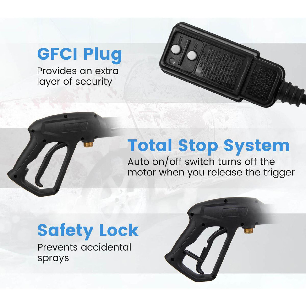 2300-PSI 1.8-GPM Electric Pressure Washer with Wheels & 5 Quick Connect Nozzles product image