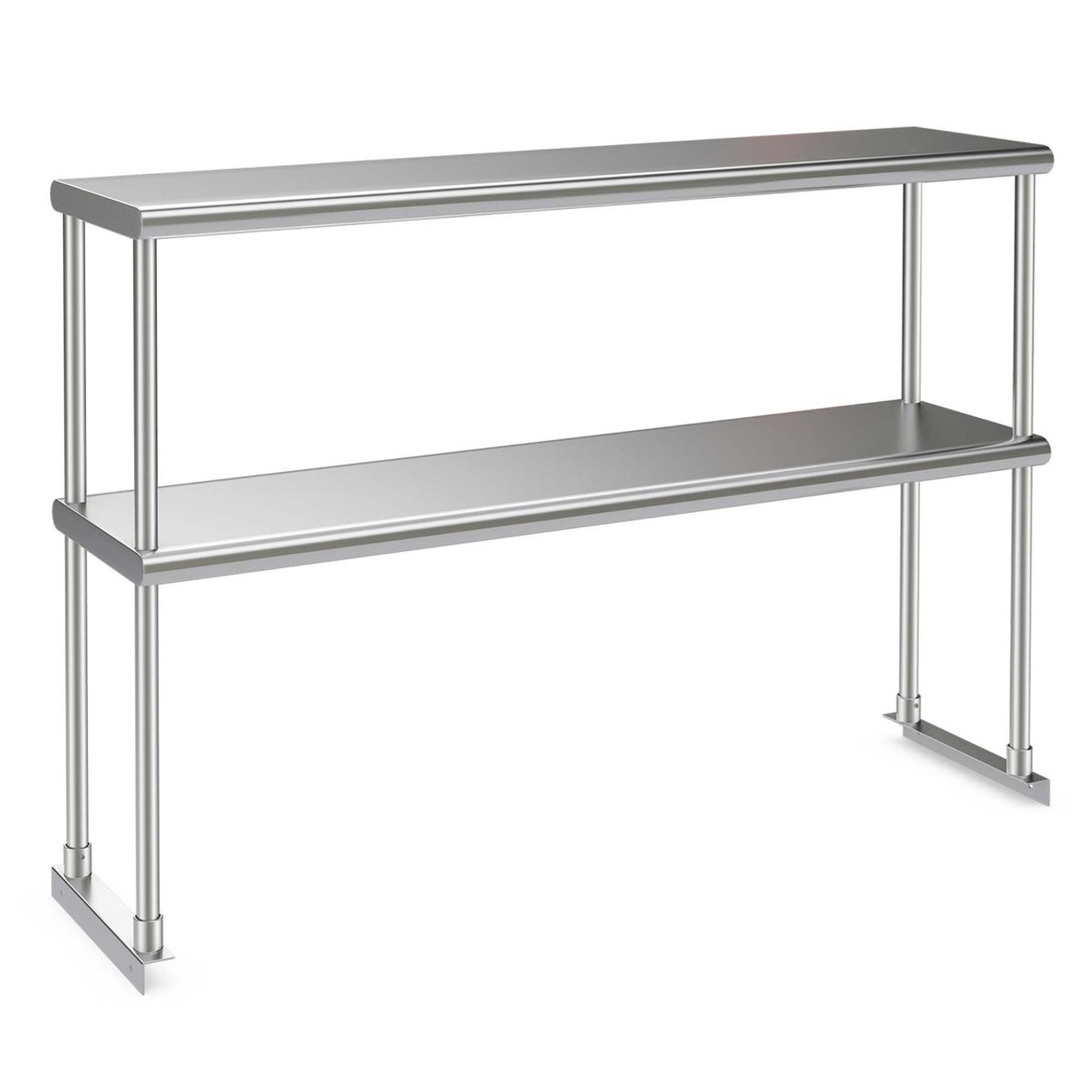 12 x 48-Inch Stainless Steel Kitchen Overshelf with Lower Shelf product image