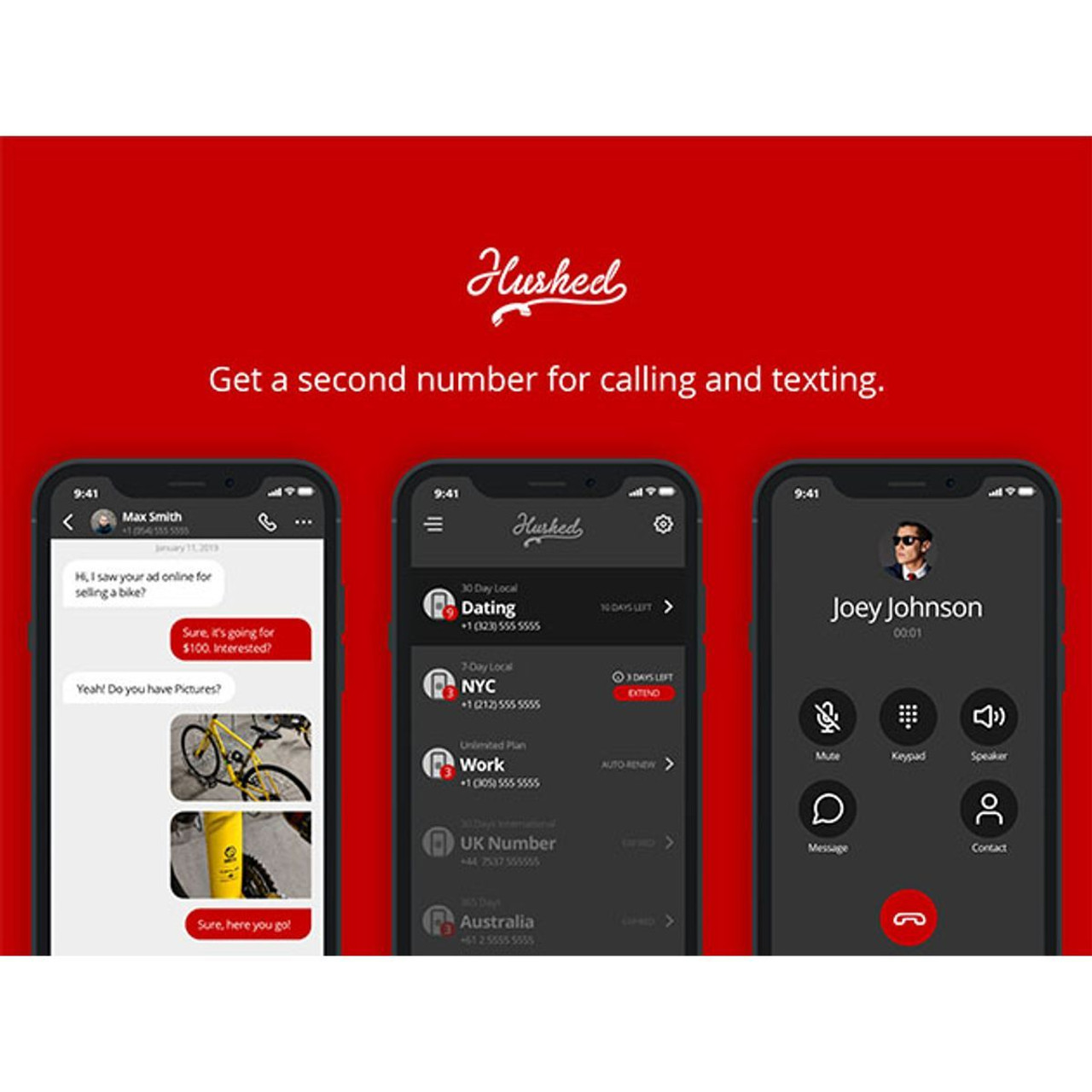 Hushed Private Phone Line Lifetime Subscription  product image