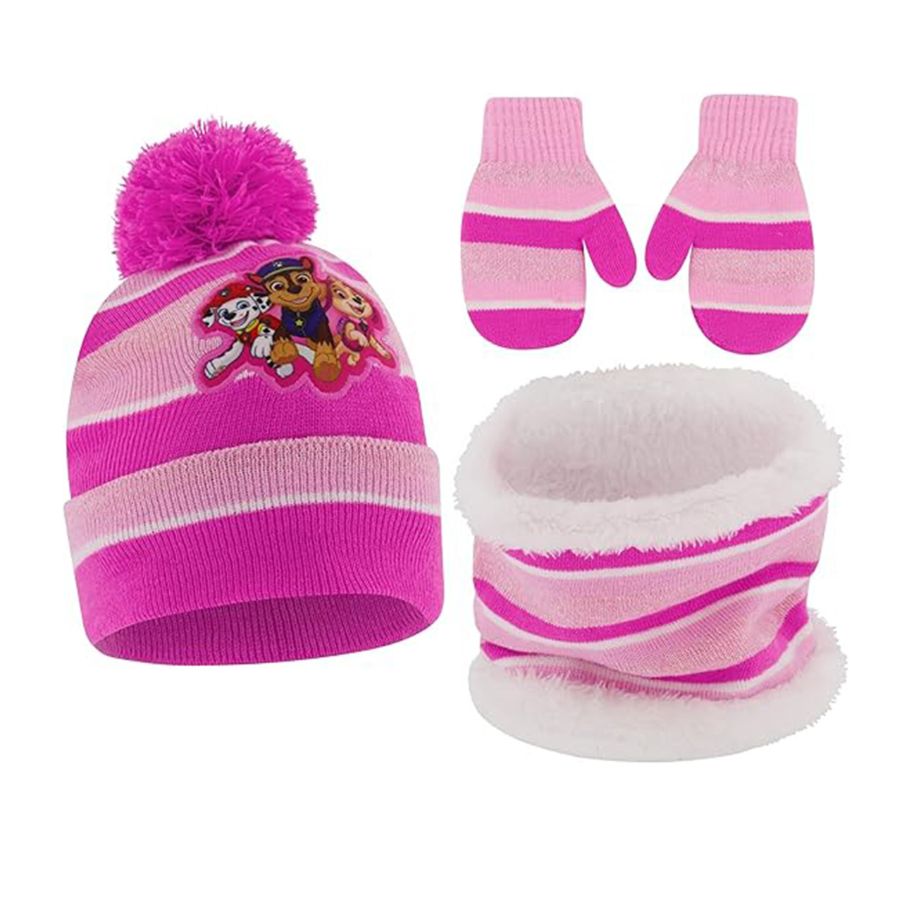 Paw Patrol Girls Toddler Winter Hat, Scarf and Gloves Set ( 4-7Y) product image