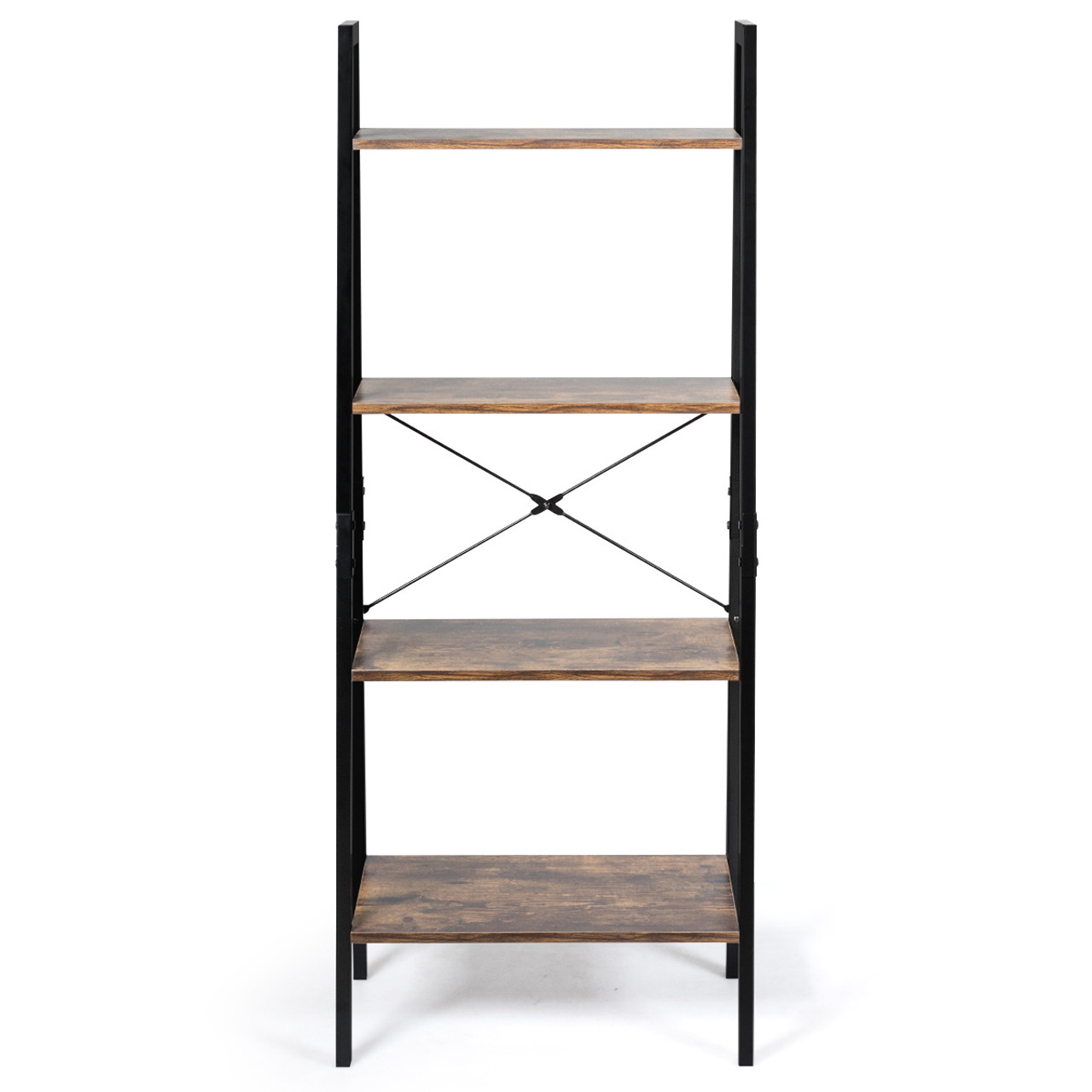 4-Tier Industrial Storage Ladder Bookcase product image
