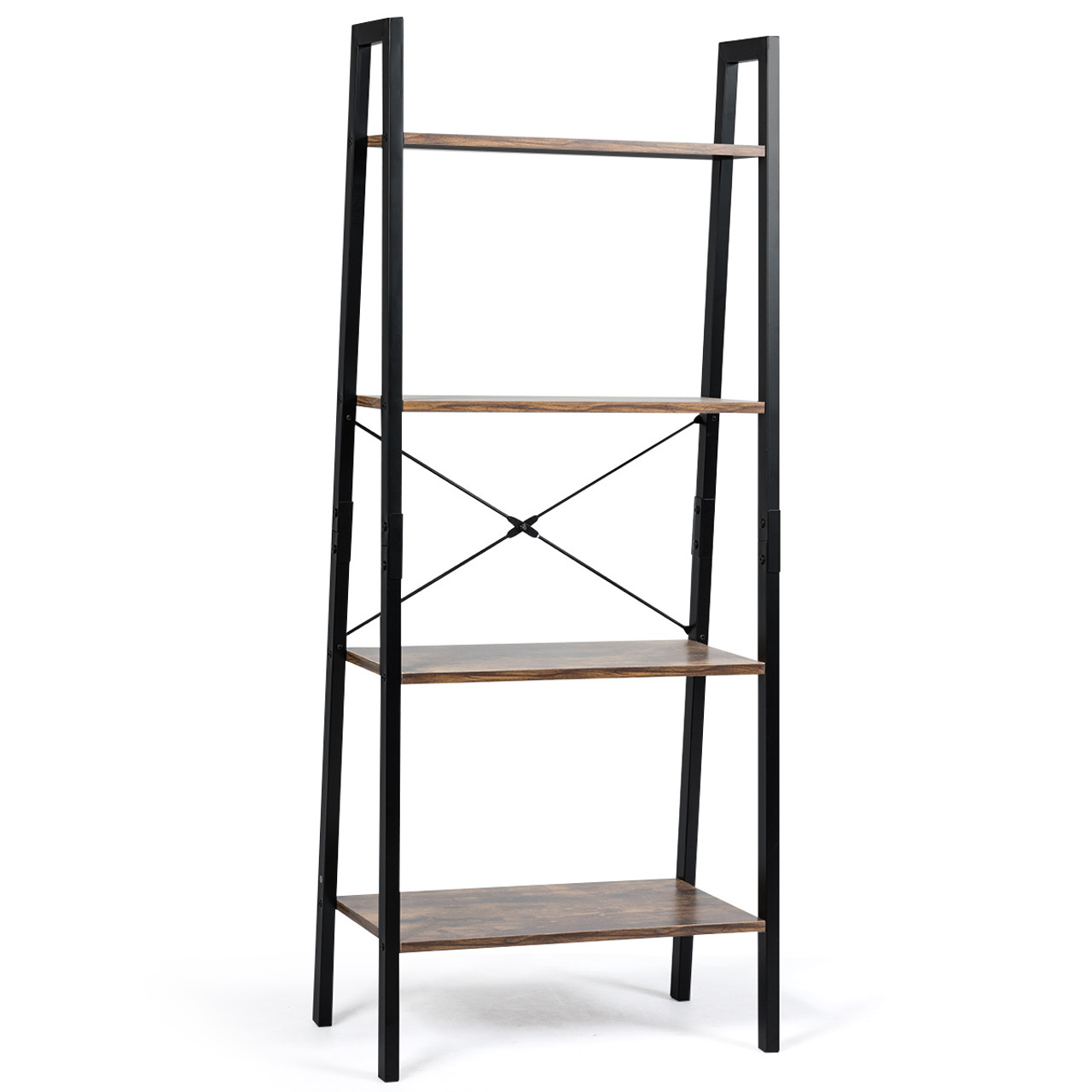 4-Tier Industrial Storage Ladder Bookcase product image