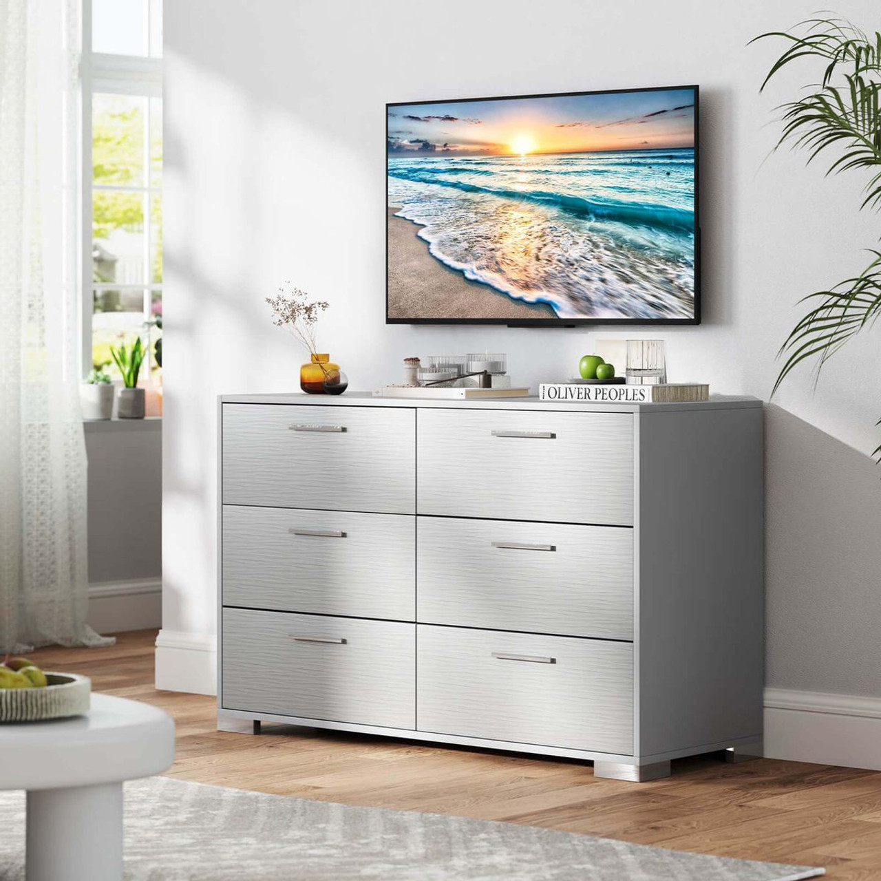 4/6-Drawer Chest of Drawers or Dresser with Metal Legs & Handles product image
