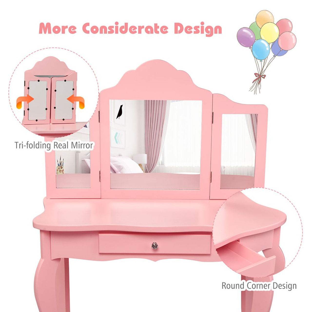 Kid's Vanity Table with Stool  product image