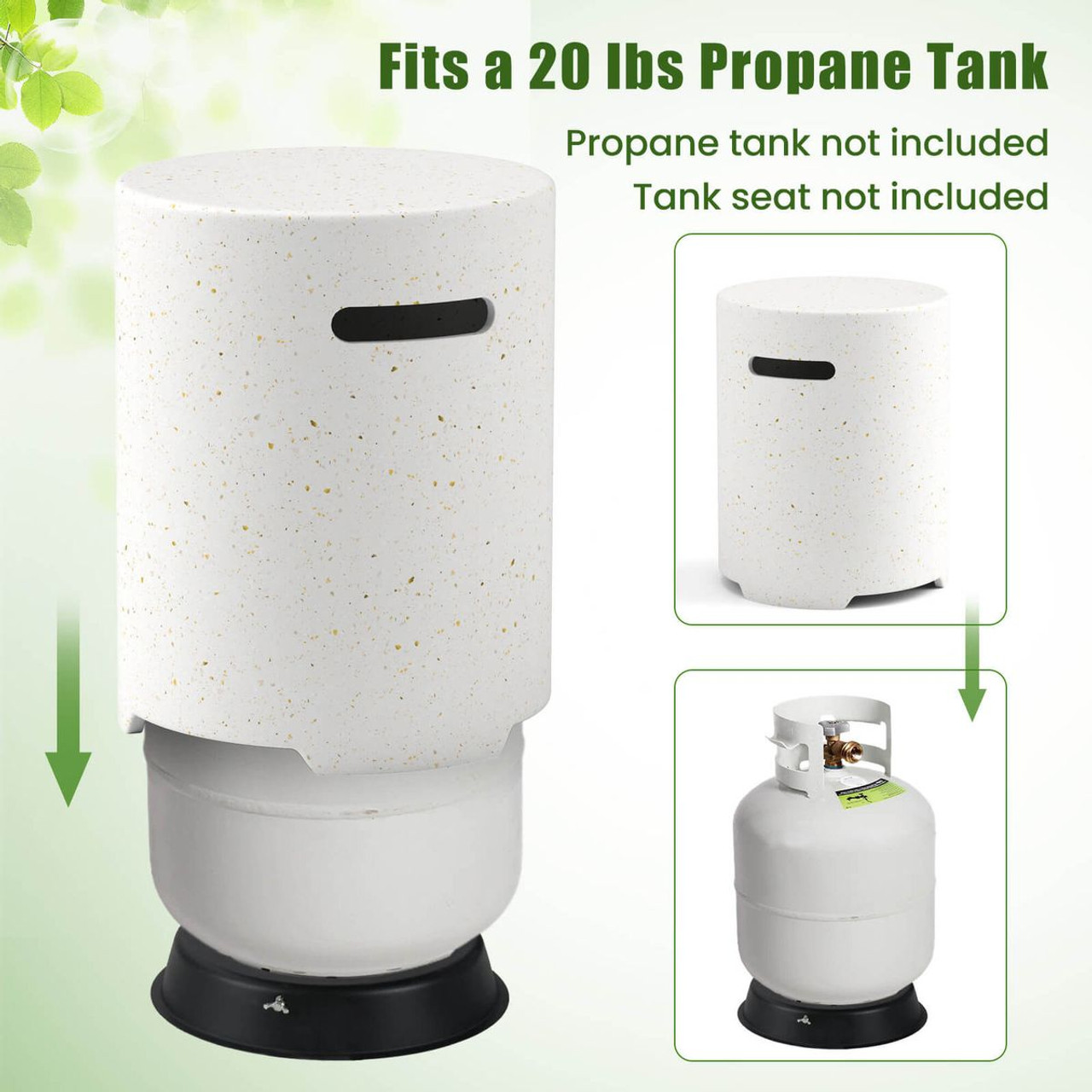 Propane Tank Cover Table with Side Handles and Protective Cover product image