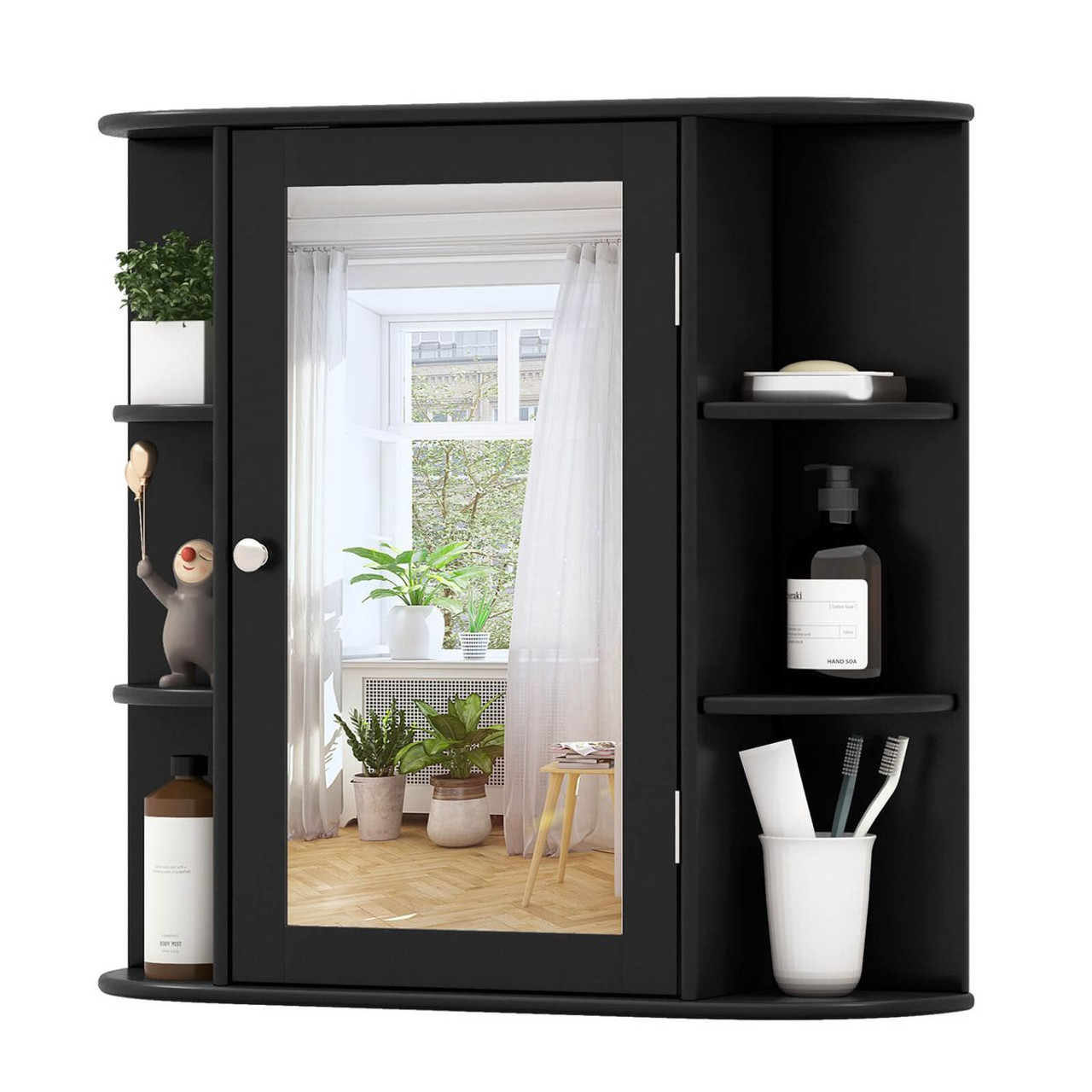 Mirrored Wall-Mounted Bathroom Vanity product image