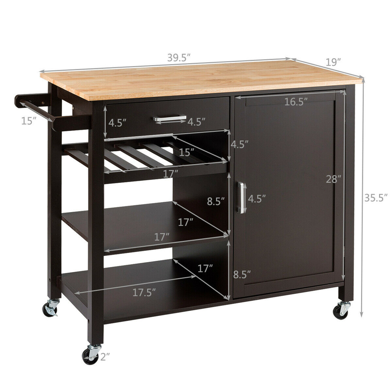 4-Tier Kitchen Island Storage Cart  product image