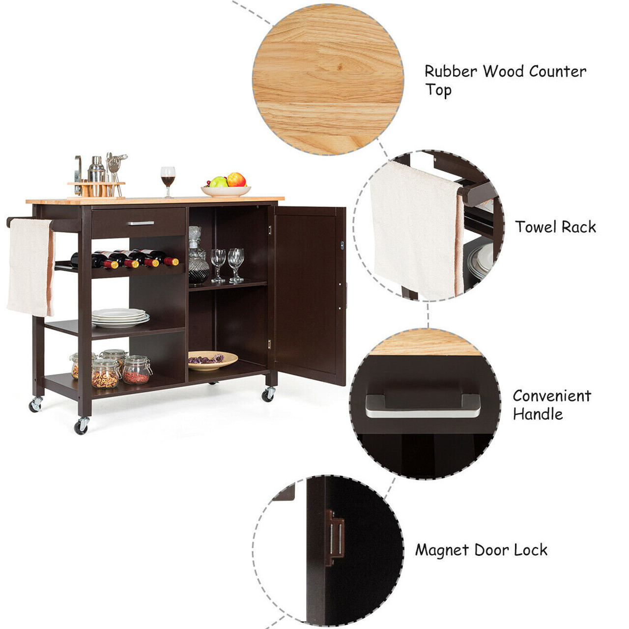 4-Tier Kitchen Island Storage Cart  product image