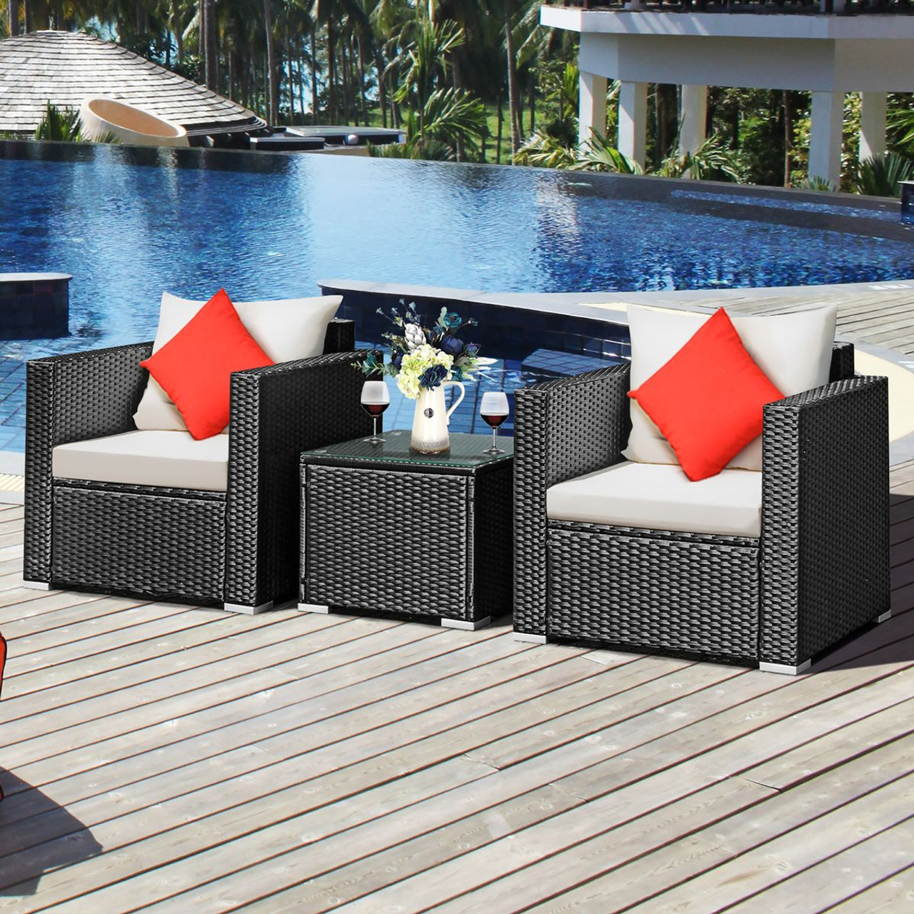 3-Piece Wicker Patio Furniture Set product image
