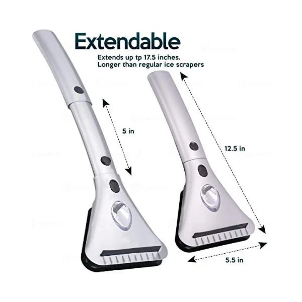 Zone Tech 12V Heated Ice Scraper With Led Light product image