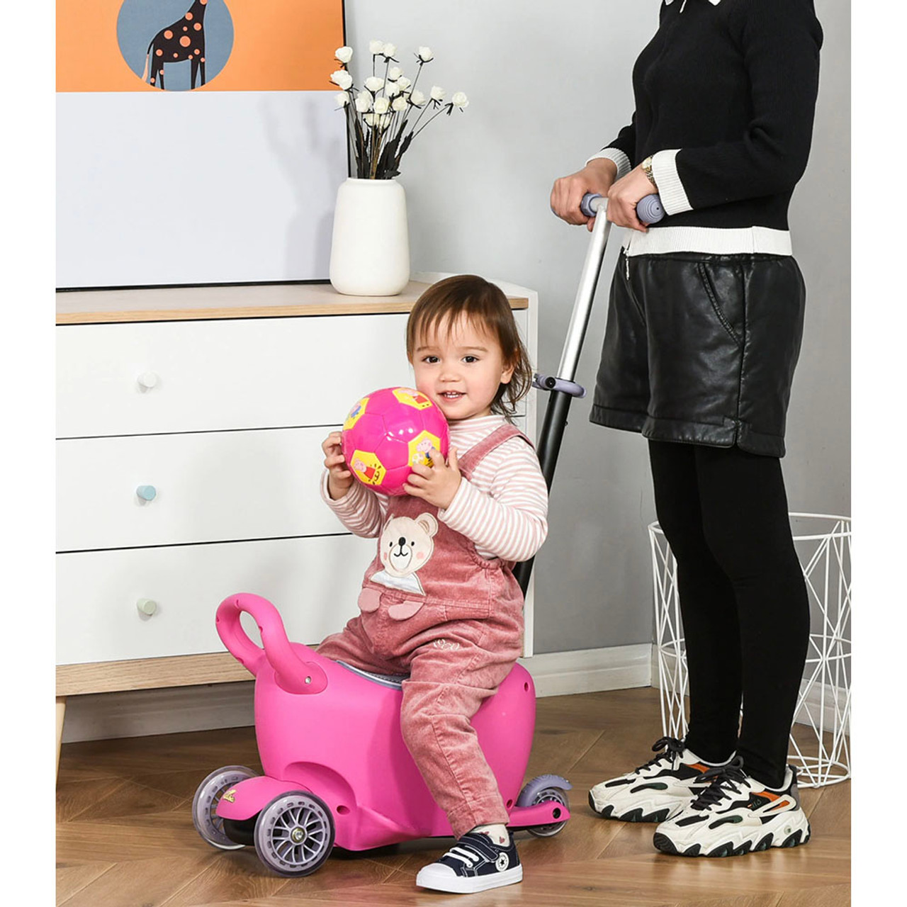 Kids' 3-in-1 Scooter, Sliding Walker, Push Car with 3 Wheels product image