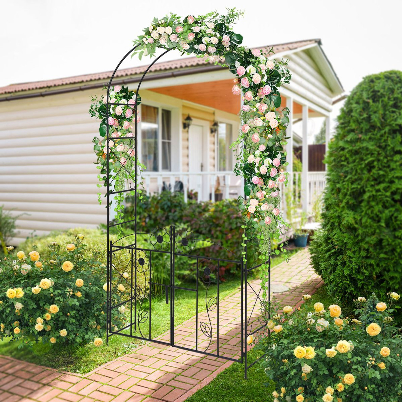 2-in-1 Garden Arbor Decorative Arch product image