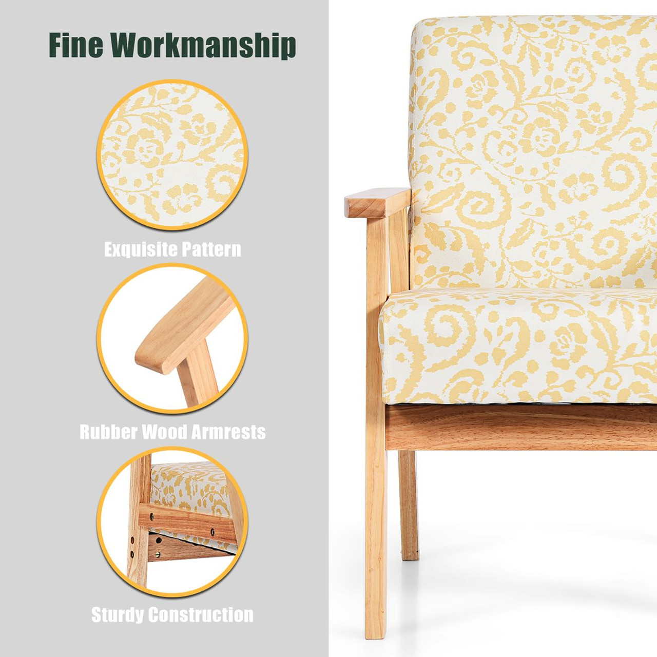 Modern Upholstered Accent Lounge Chair product image Modern Upholstered Accent Lounge Chair product image
