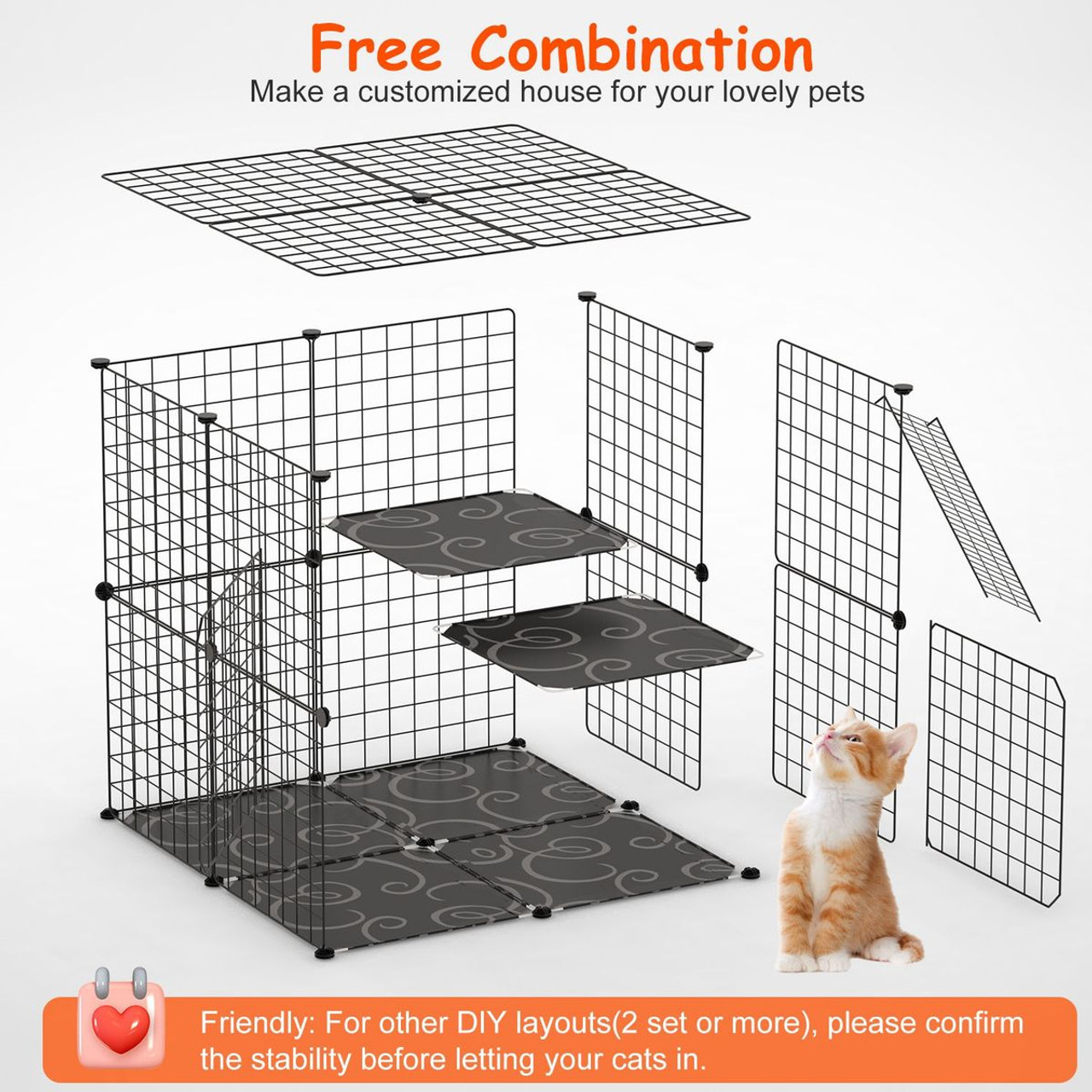 2-Tier Cat Kennel Cage  product image