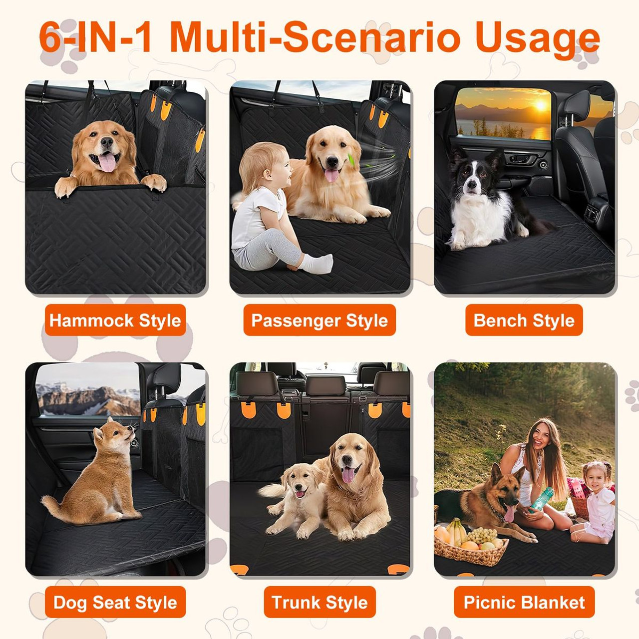 Hammock-Style Dog Car Seat Protector product image