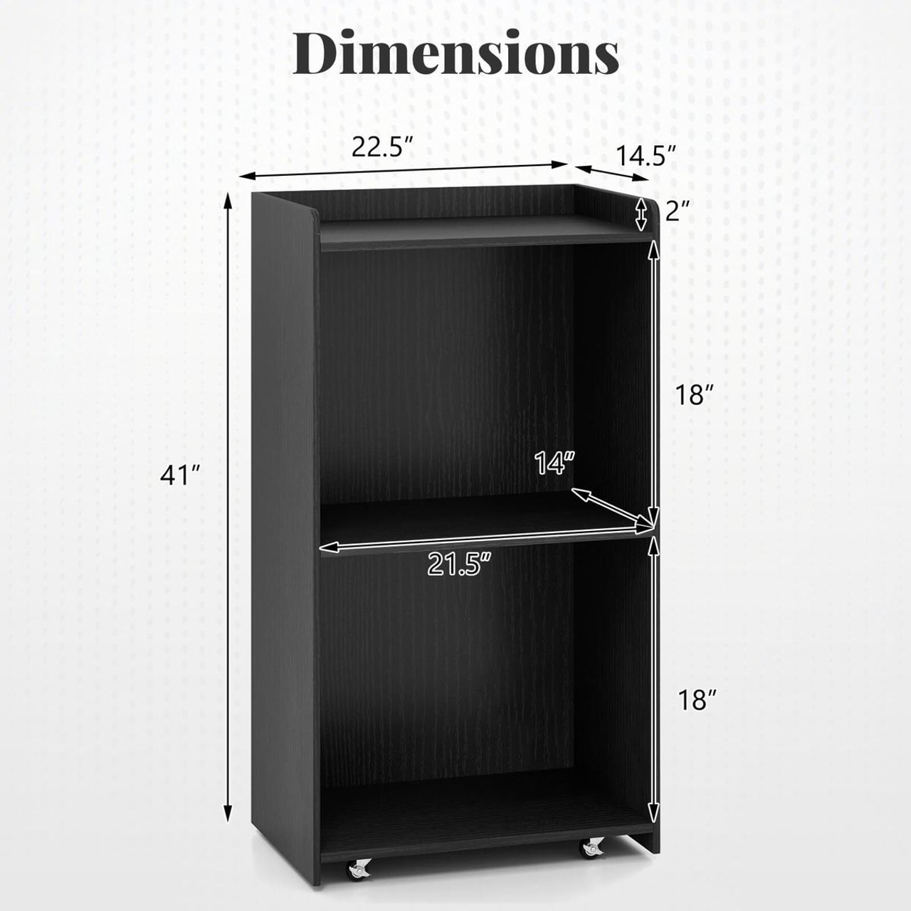 41" Presentation Podium with 2 Storage Shelves product image
