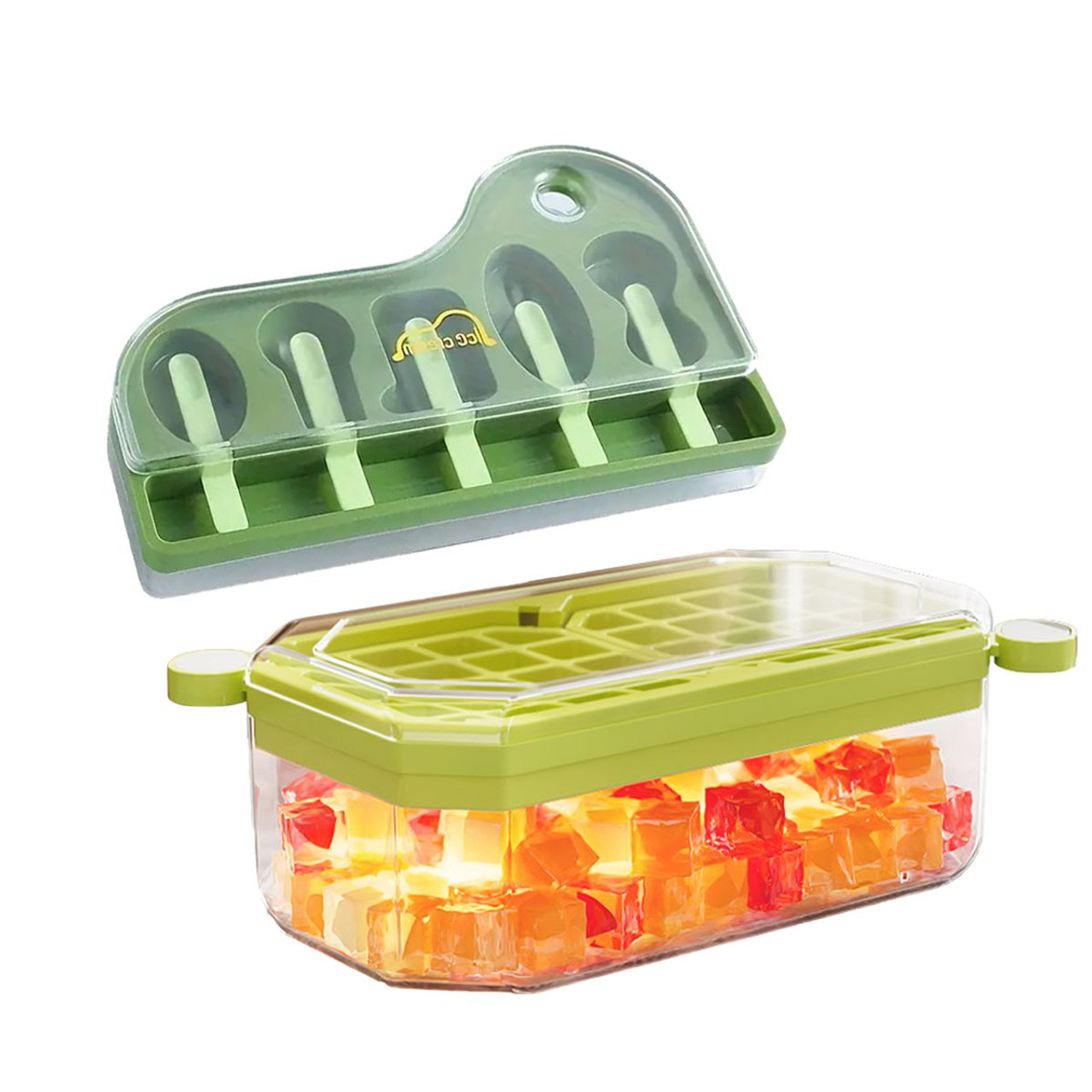 Piano Key Ice Cube and Popsicle Mold Set with Bi-Fold Single-Layer Ice Lattice product image