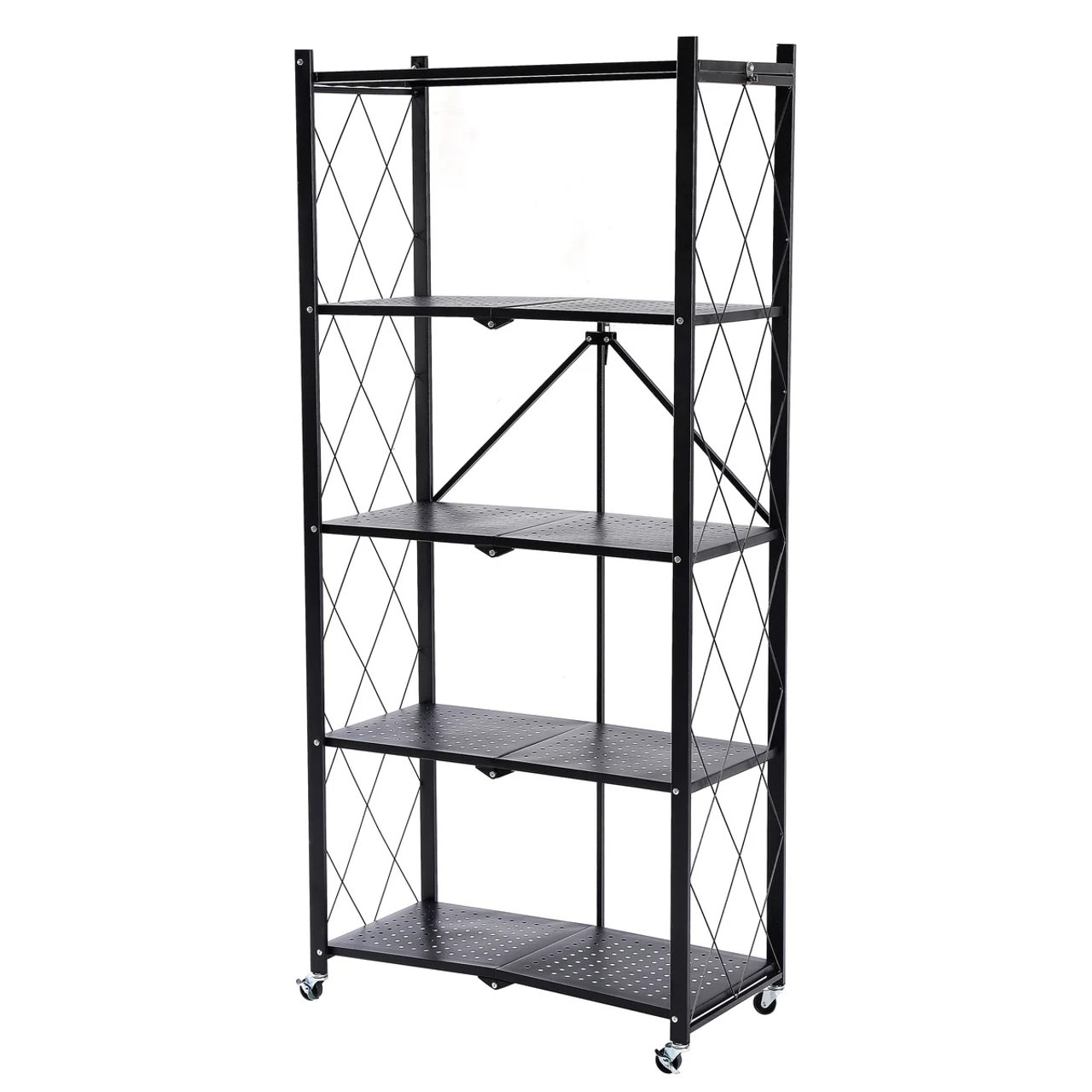 Foldable Storage Shelf with Wheels (3/4/5-Tier Options) product image Foldable Storage Shelf with Wheels (3/4/5-Tier Options) product image