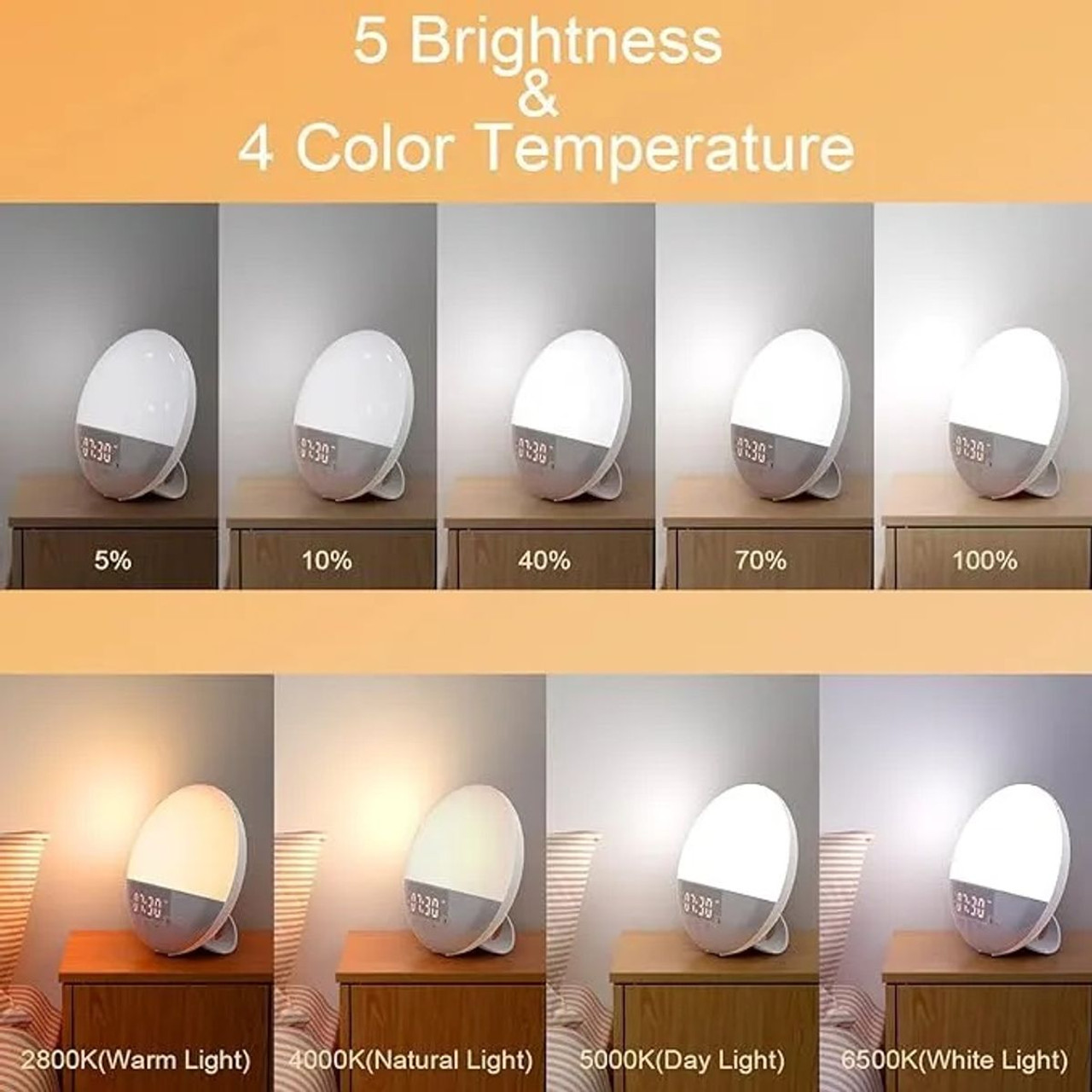 Wake-up Light Sunrise Alarm Clock product image