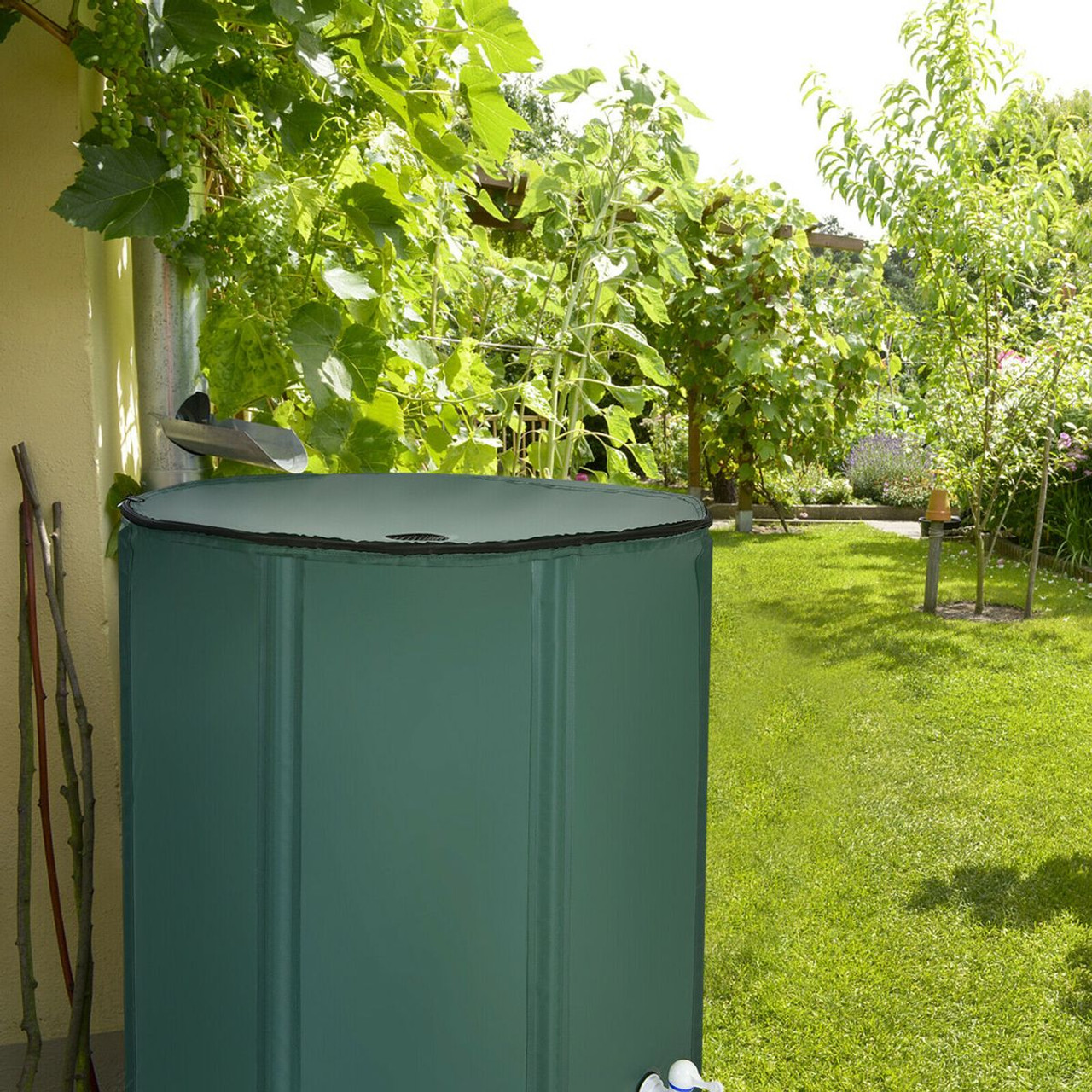 100-Gallon Collapsible Portable Rain Barrel Water Collector with Spigot product image