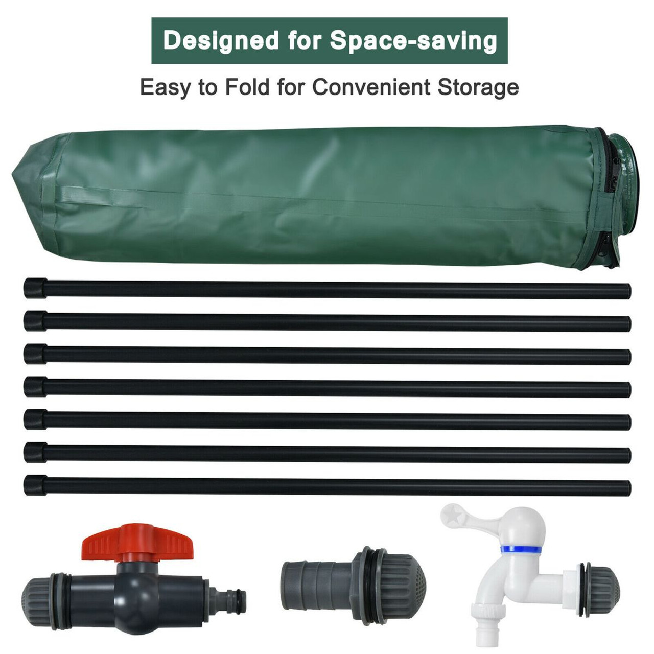 100-Gallon Collapsible Portable Rain Barrel Water Collector with Spigot product image