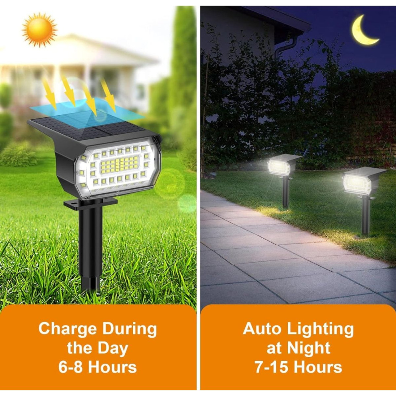 57-LED Solar Cool White Spotlight (4-Pack) product image
