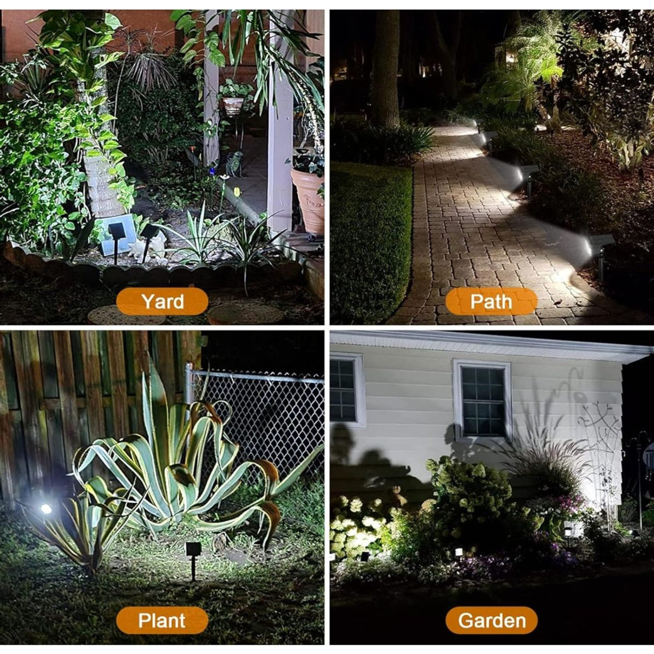 57-LED Solar Cool White Spotlight (4-Pack) product image