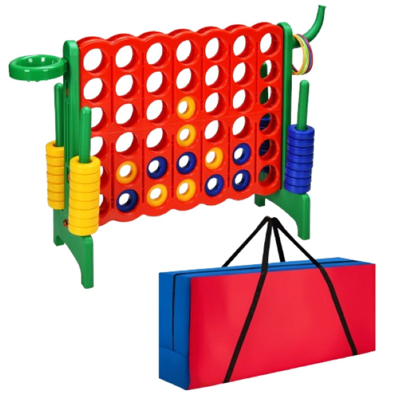 4-in-a-Row Giant Game Set with Basketball Hoop (Optional Carrying Bag) product image