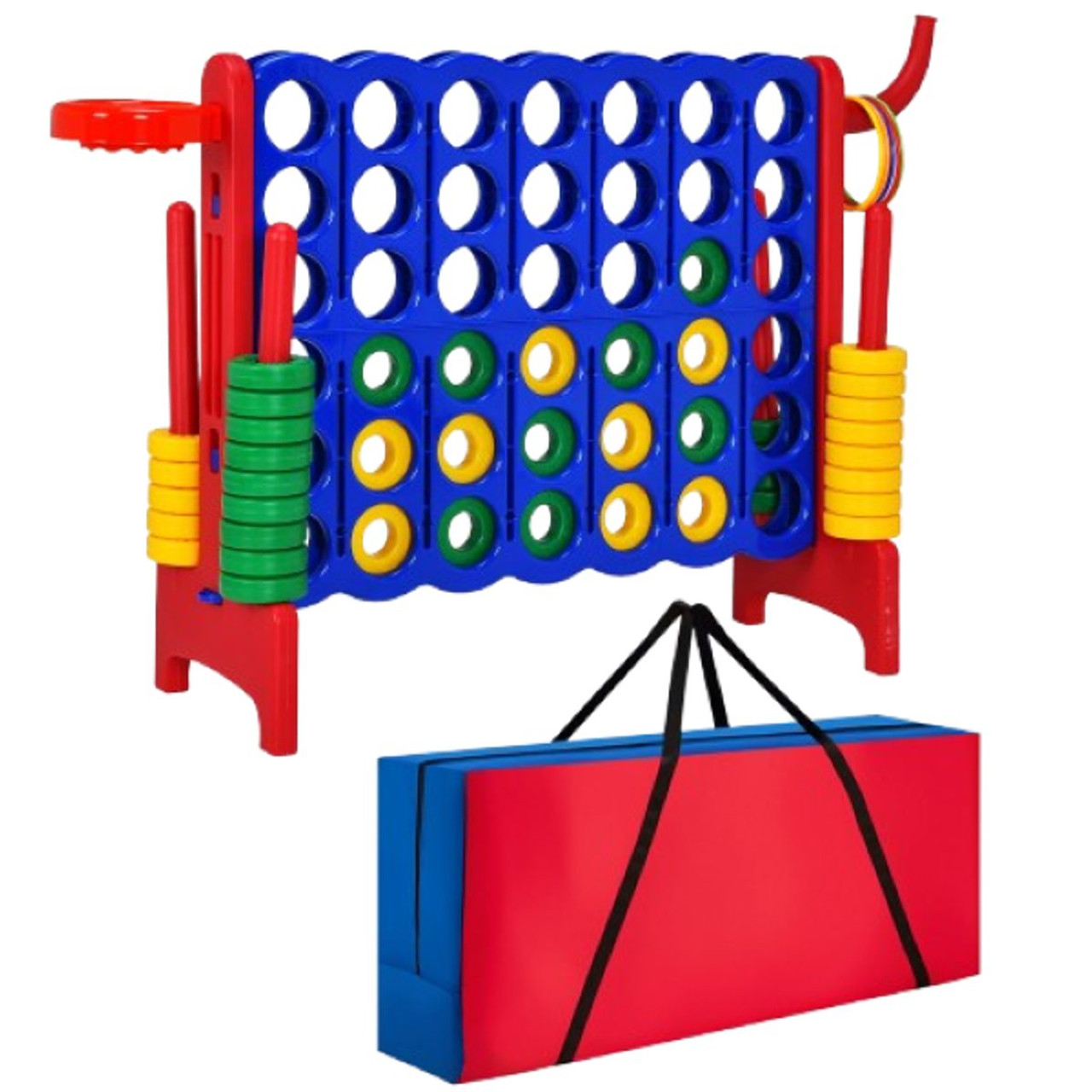 4-in-a-Row Giant Game Set with Basketball Hoop (Optional Carrying Bag) product image