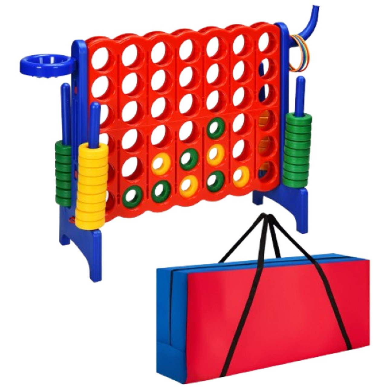 4-in-a-Row Giant Game Set with Basketball Hoop (Optional Carrying Bag) product image