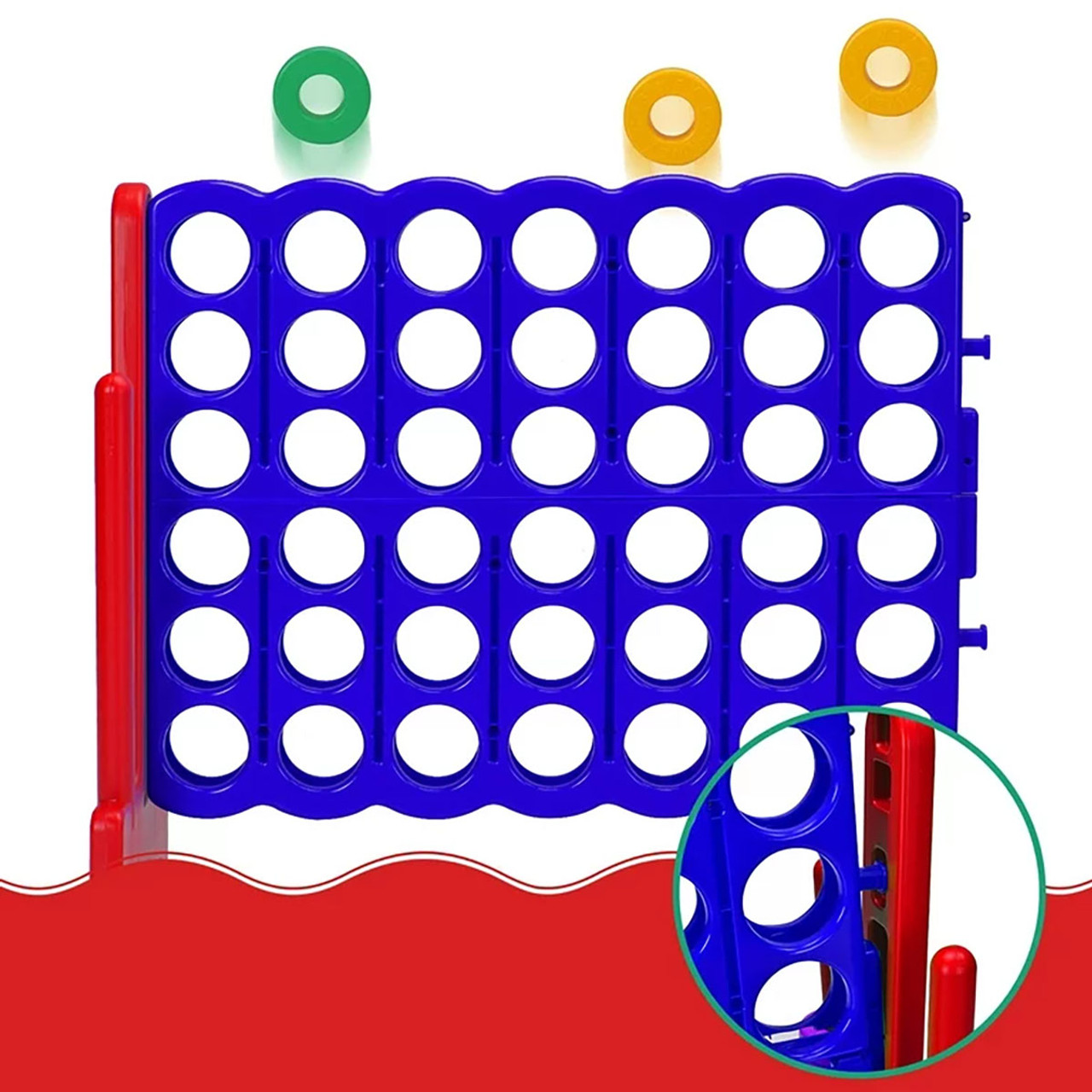 4-in-a-Row Giant Game Set with Basketball Hoop (Optional Carrying Bag) product image
