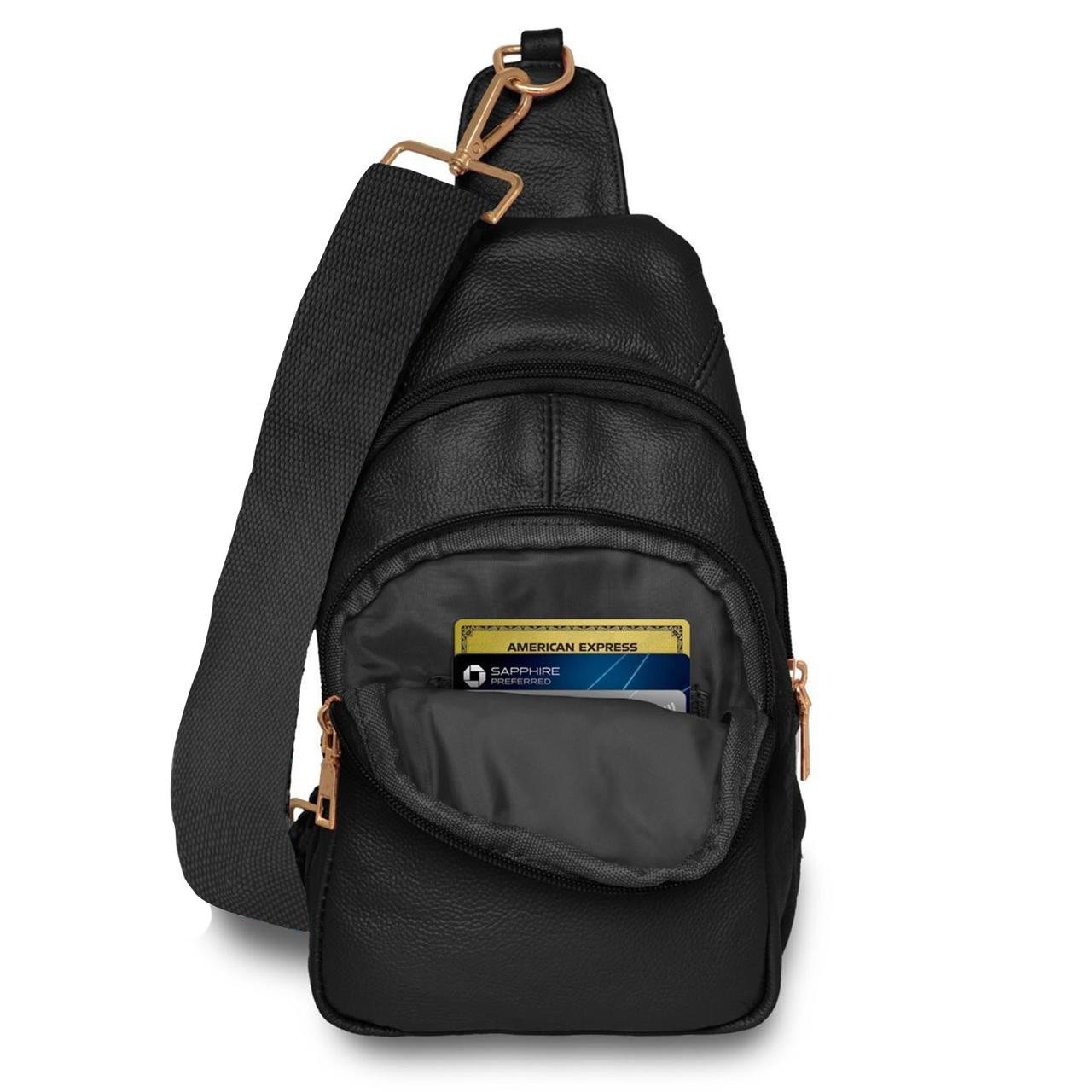 Adjustable Genuine Leather Shoulder Sling Bag product image