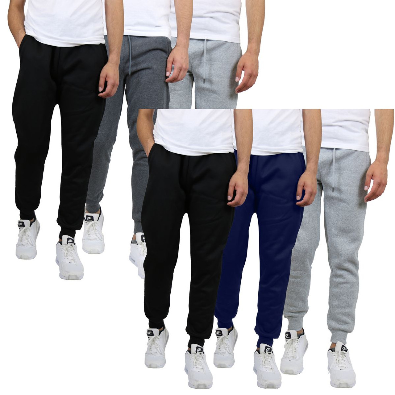 Men's Slim-Fit Fleece Jogger Sweatpants (6-Pack) product image
