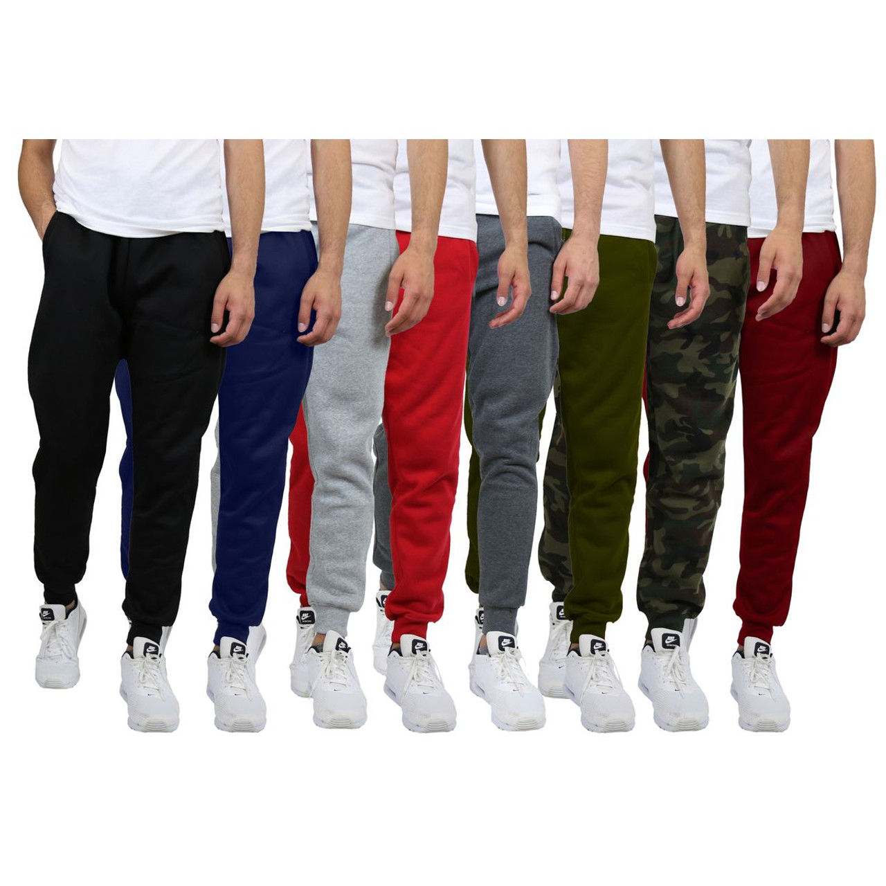 Men's Slim-Fit Fleece Jogger Sweatpants (6-Pack) product image