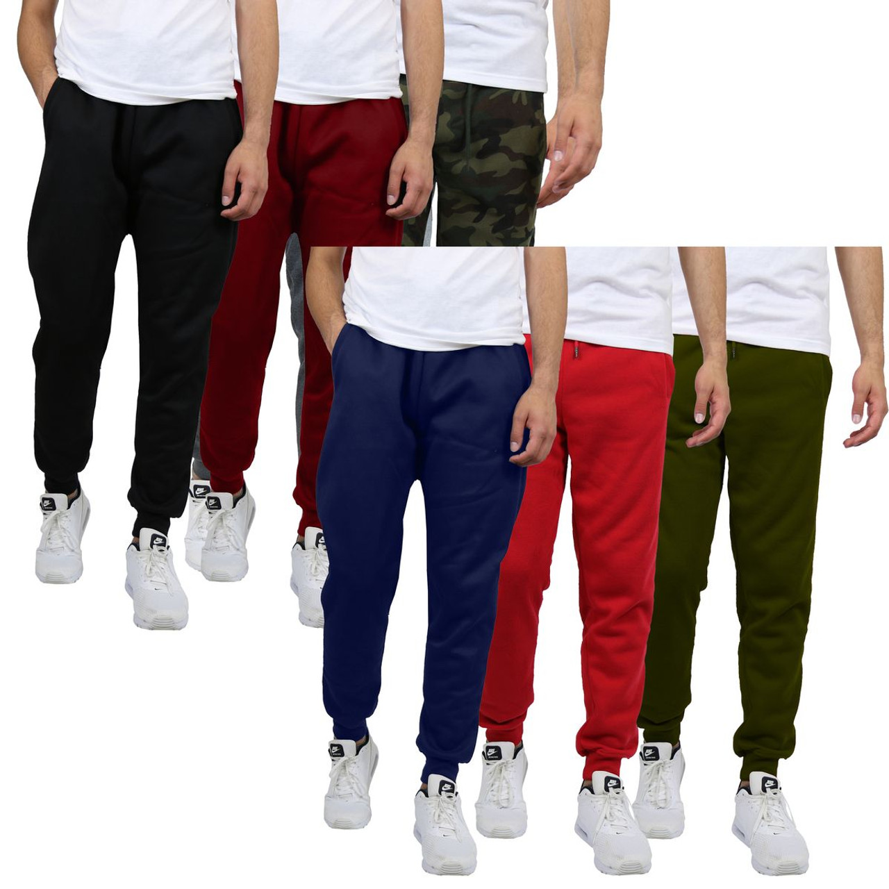 Men's Slim-Fit Fleece Jogger Sweatpants (6-Pack) product image