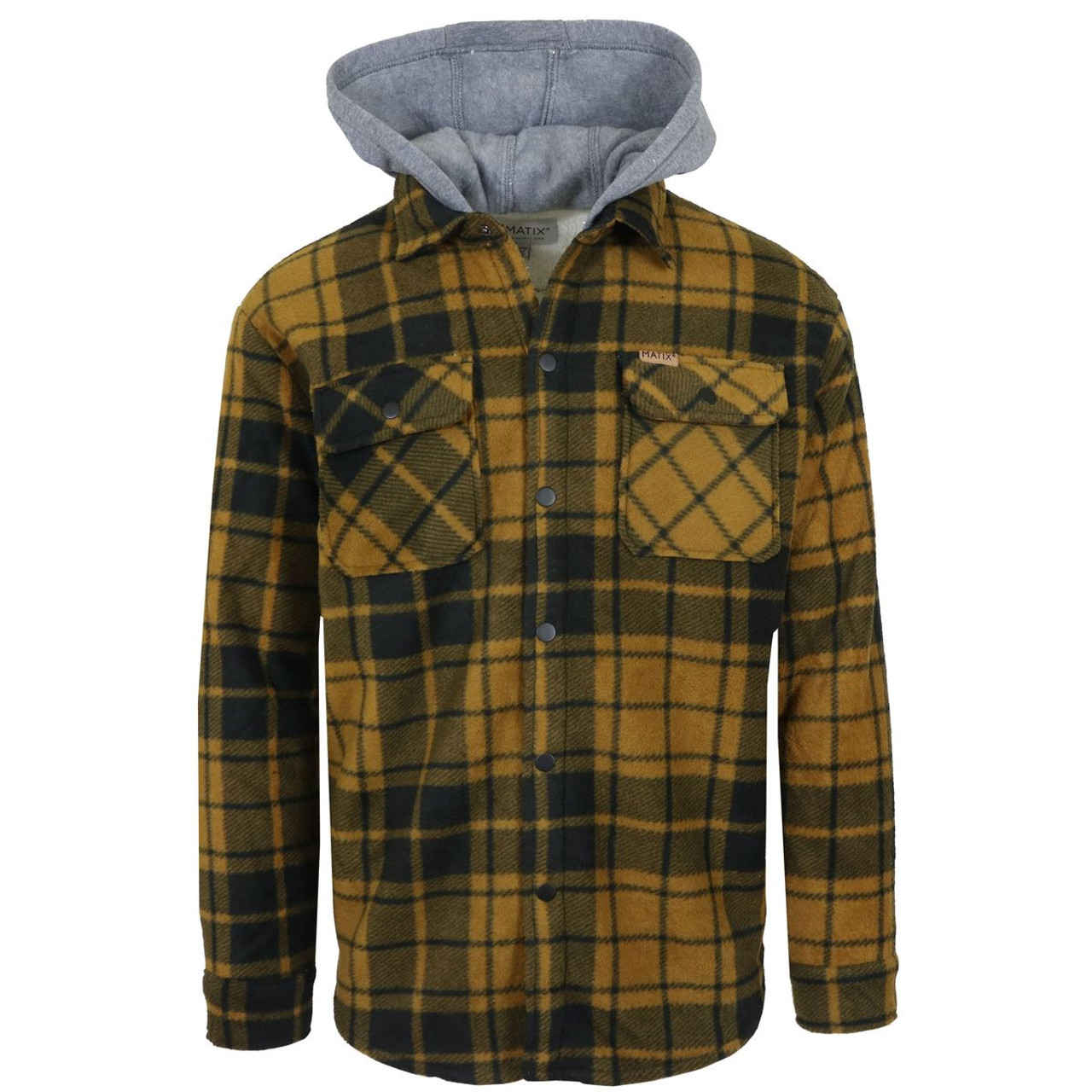 Men’s Hooded Flannel Sherpa-Lined Shacket product image