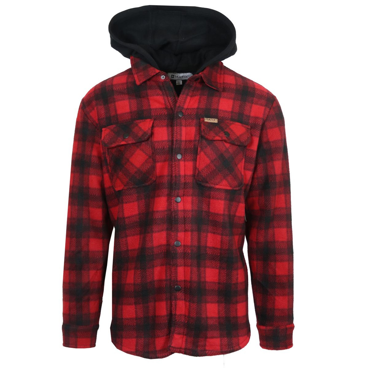Men’s Hooded Flannel Sherpa-Lined Shacket product image