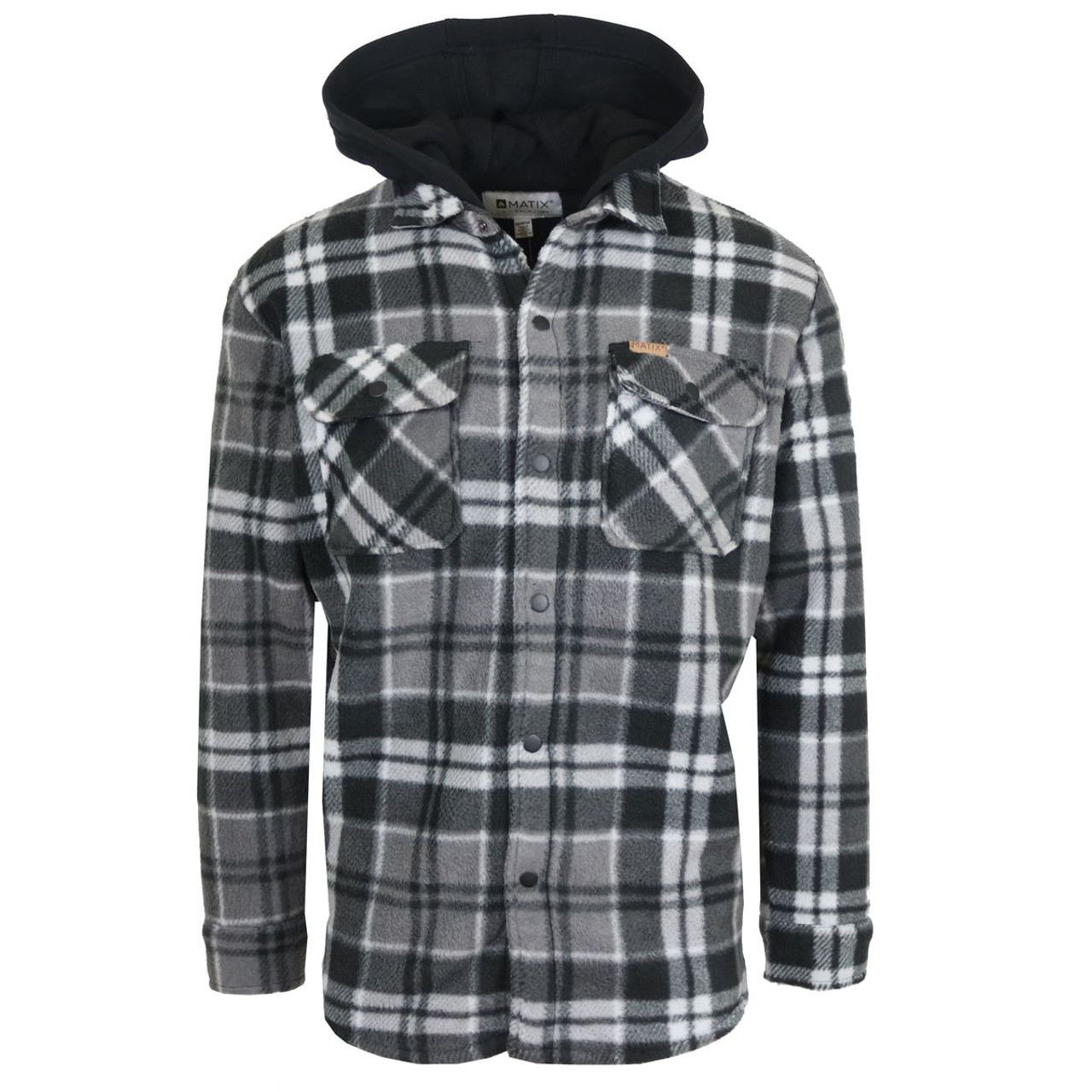 Men’s Hooded Flannel Sherpa-Lined Shacket product image