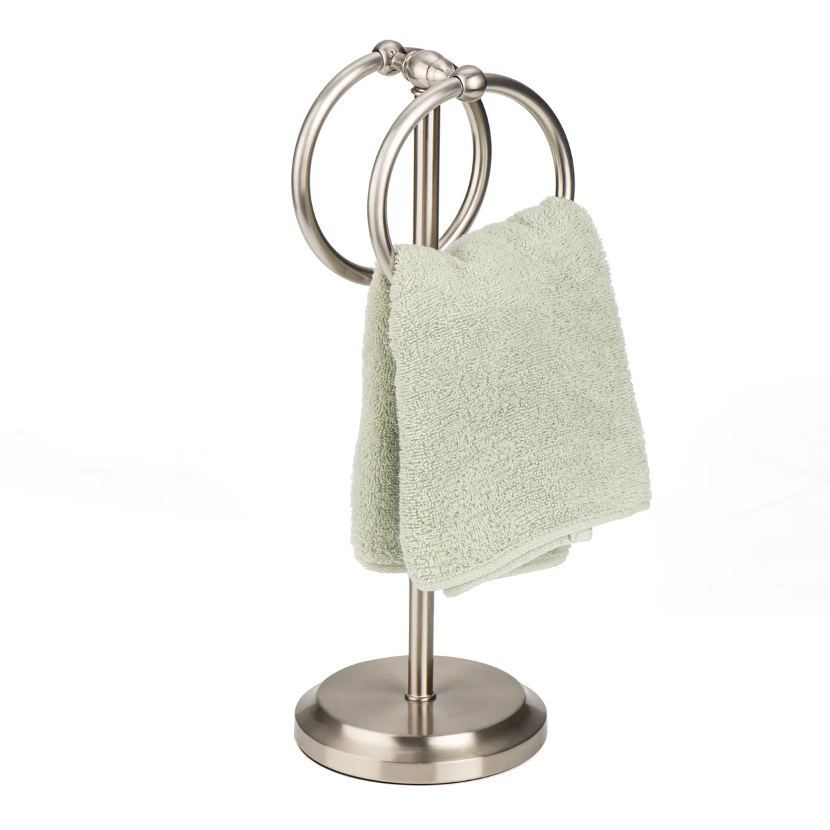 Steel Towel Stand with 2 Hanging Rings product image