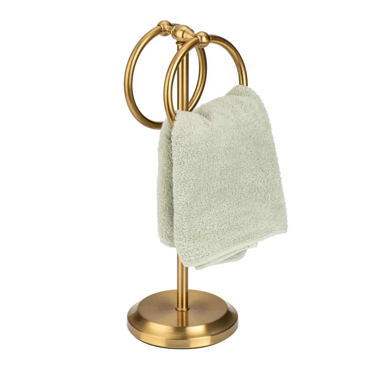 Steel Towel Stand with 2 Hanging Rings product image