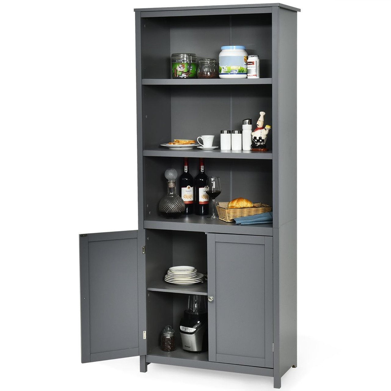 Standing Bookcase with Storage Cabinet product image