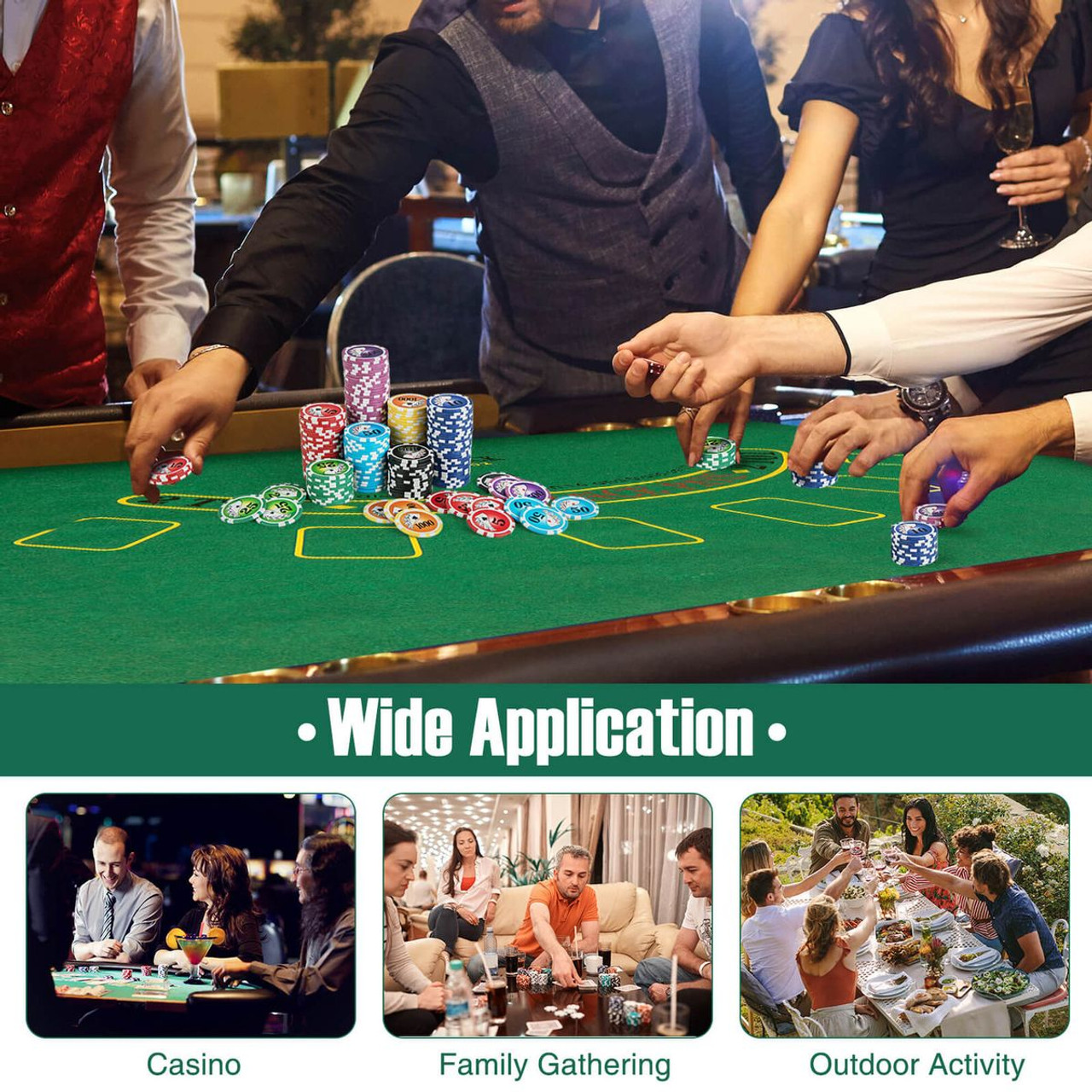 Texas Hold'em Poker Set with 600 Chips product image