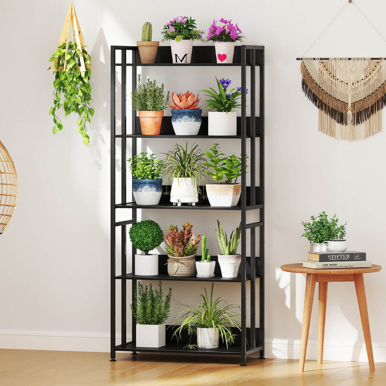 62" 5-Tier Bookshelf with Tiltable Shelves product image